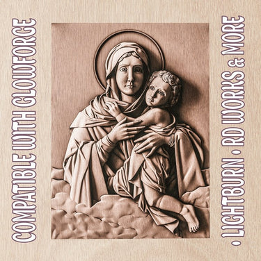 VIRGIN MARY 3d illusion & laser-ready file 3DWave.us